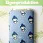 Preview: French Terry Winterpinguine blau